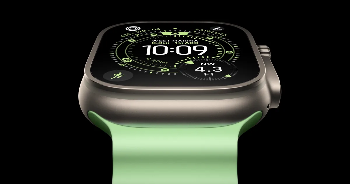 Apple Watch Ultra 3 with titanium case